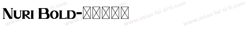 Nuri Bold字体转换